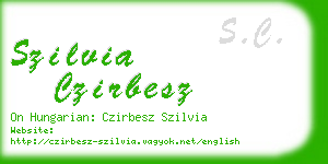 szilvia czirbesz business card